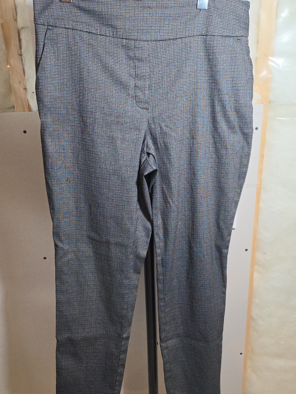 Women's Gray Check Pants - Tailored Trouser